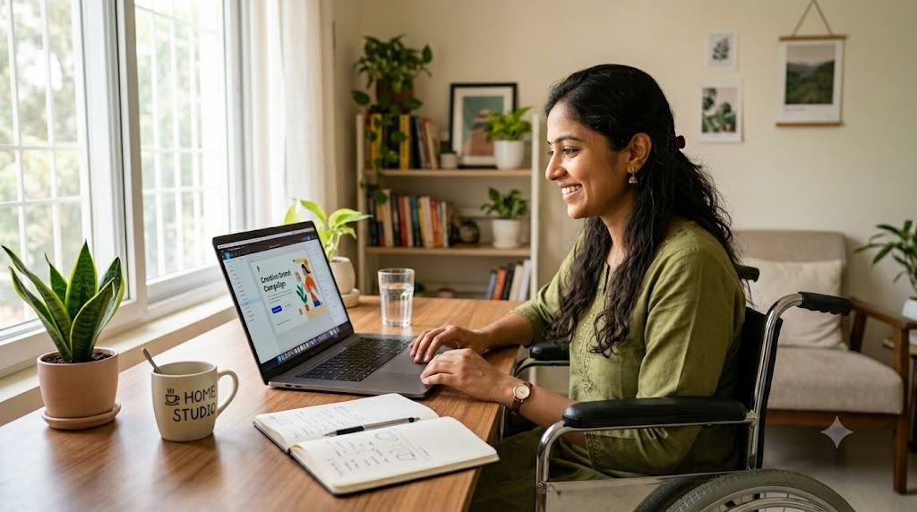Digital specialist working at a laptop